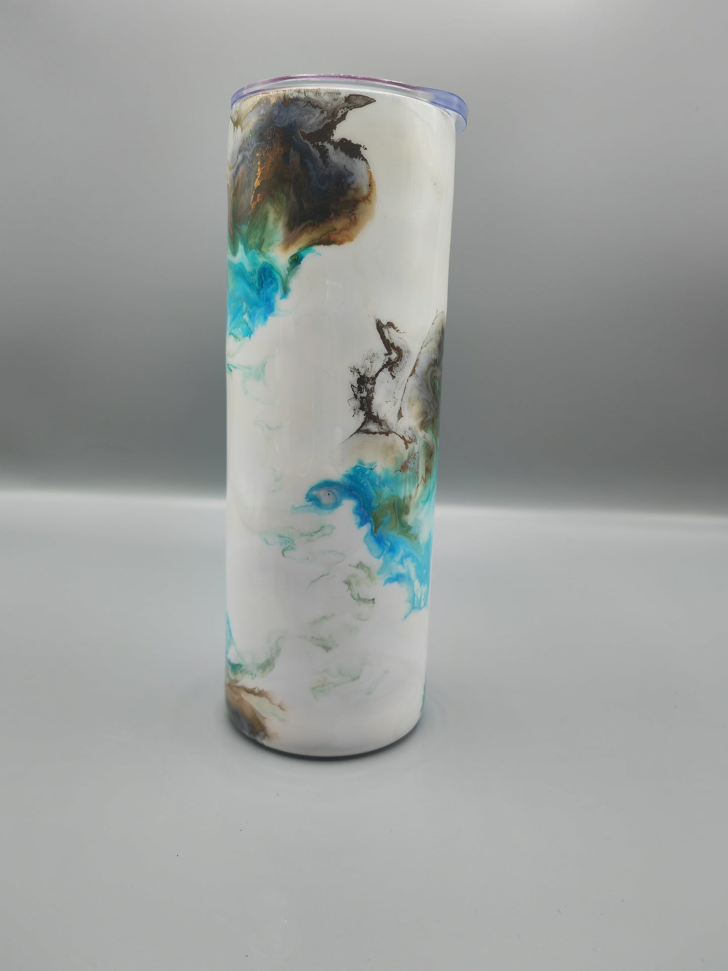 Teal and brown marble