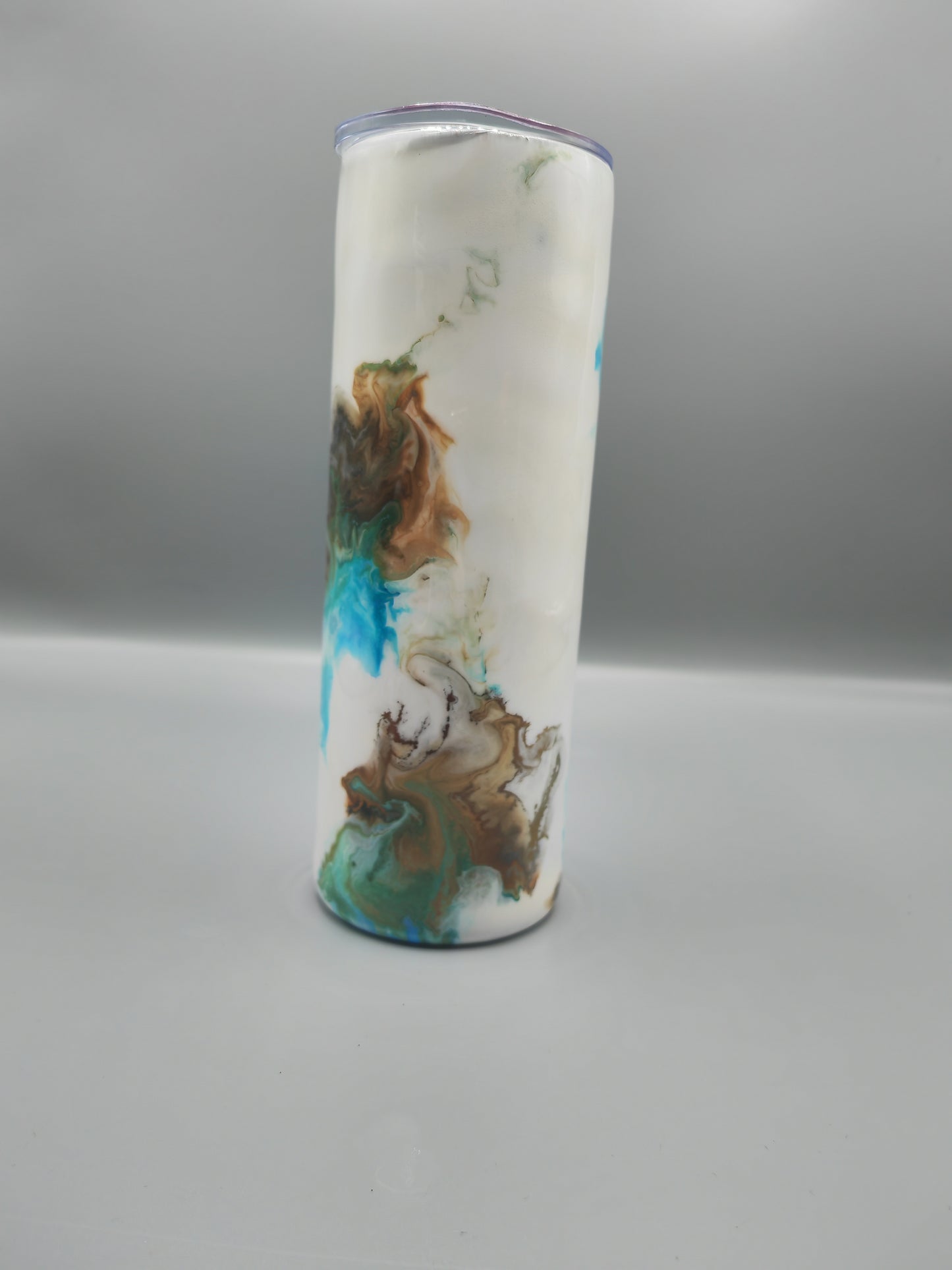 Teal and brown marble