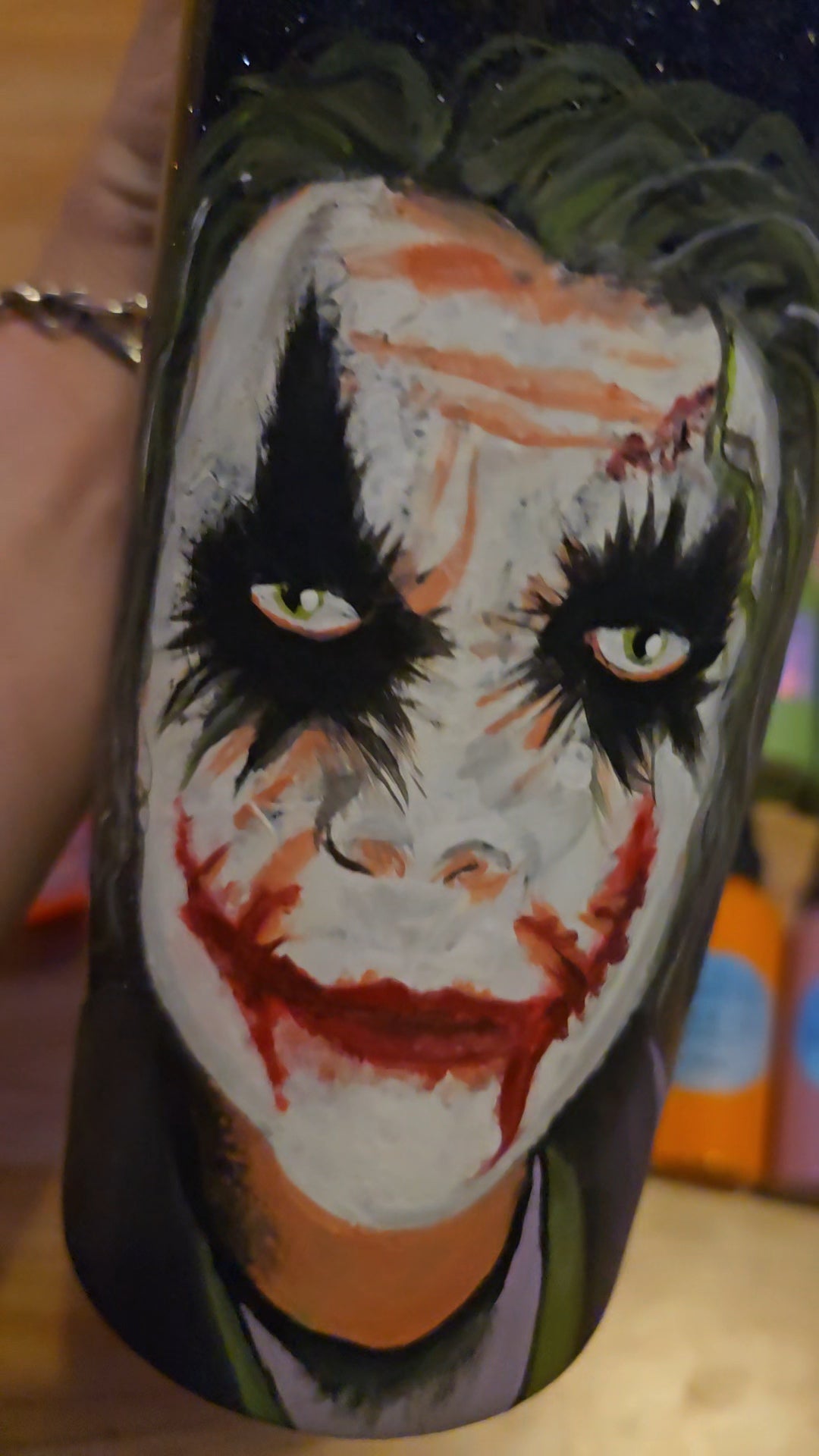 22oz hand painted mr joke