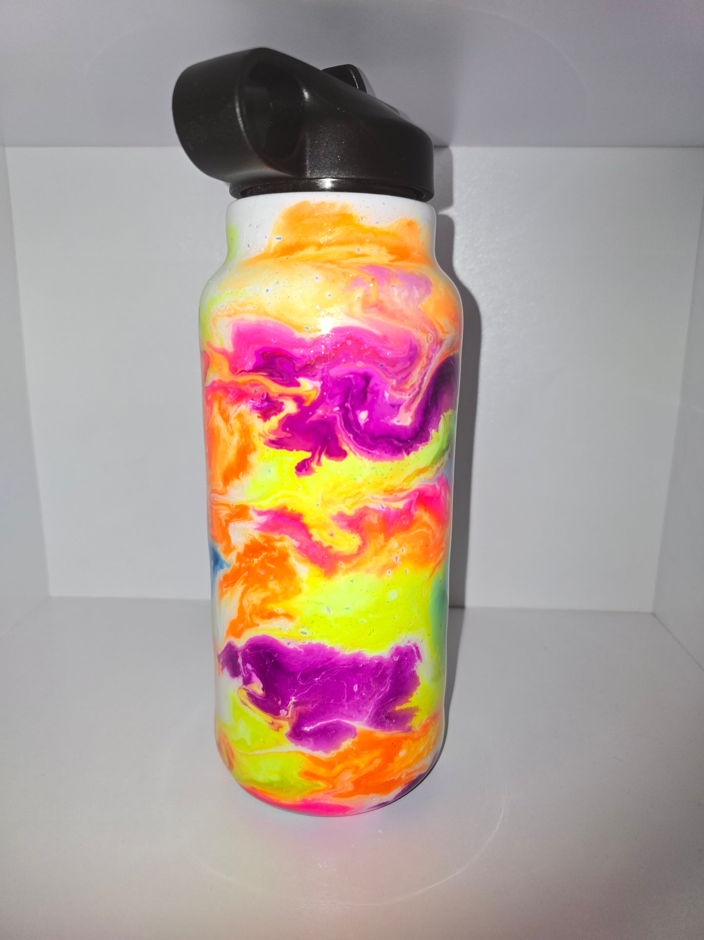 Rainbow hydro ink drop