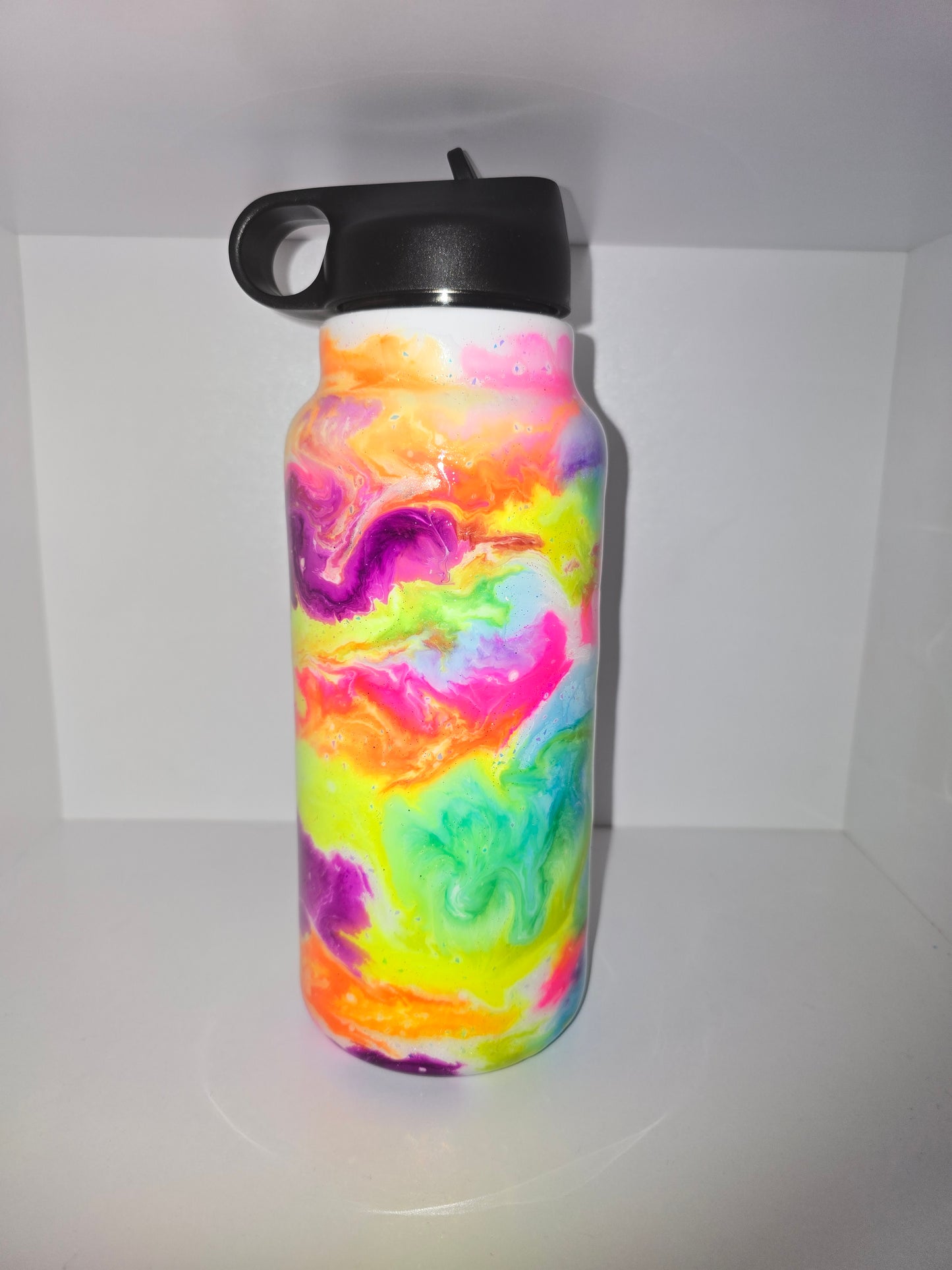 Rainbow hydro ink drop