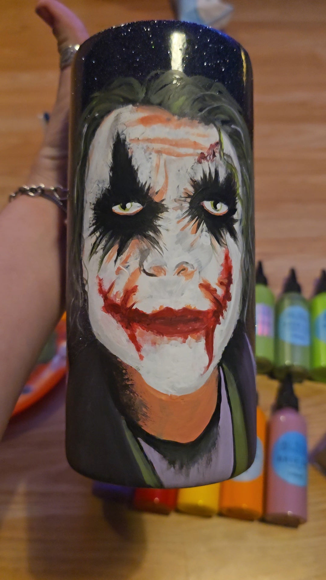 22oz hand painted mr joke