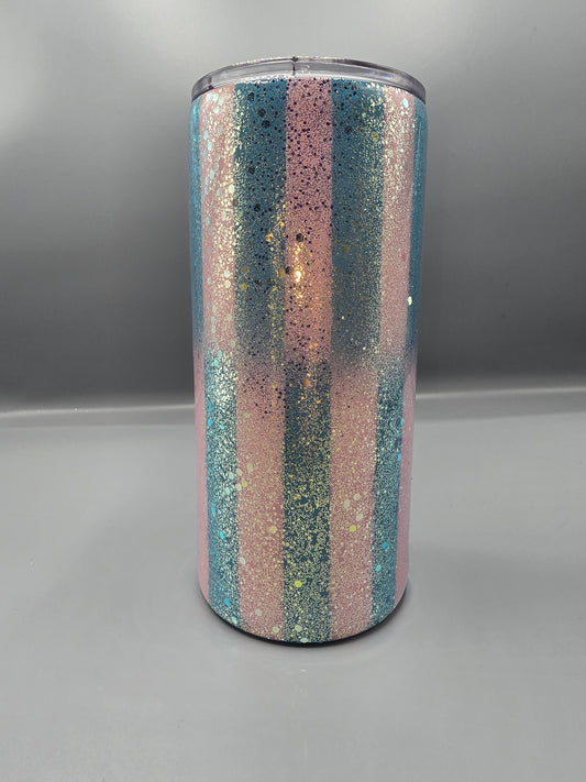 Pink and grey double ombre