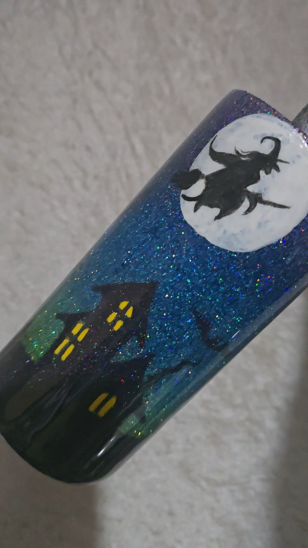 22oz graveyard scene with glow in the dark moon