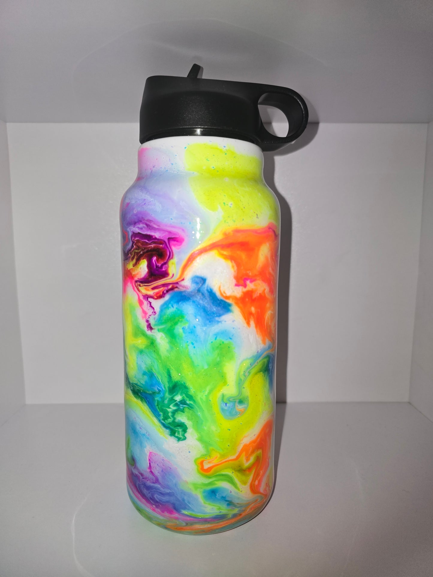 Rainbow hydro ink drop