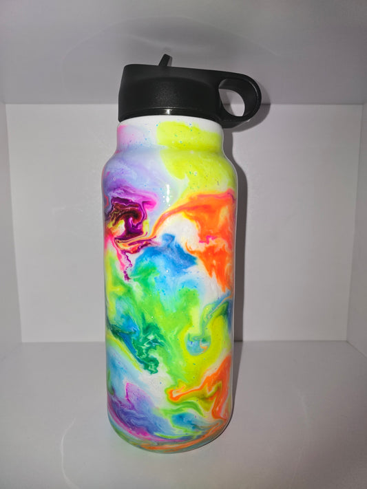 Rainbow hydro ink drop